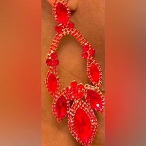 Costume jewelry, Red Hot earrings very fashionable and Trendy